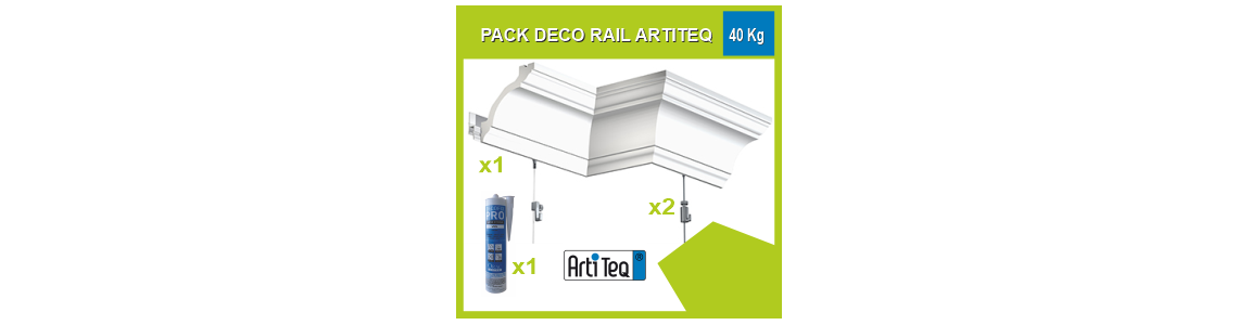 Kit cimaise Deco rail Artiteq 40 Kg