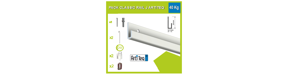 Kit cimaise Classic rail Version Fils 40 Kg