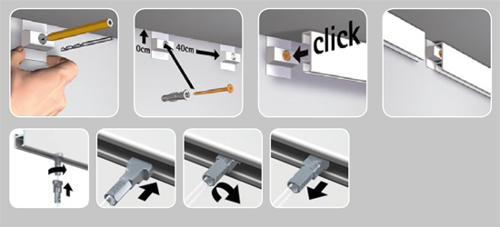 how to install the Artiteq Click Rail picture rail