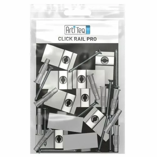 Pack de 5 Click & connect pour click rail Pro ( SUPPLEMENTAIRE) - accrochage cimaise tableau artiteq ARTI TEQ 2 - Cimaise Tablea