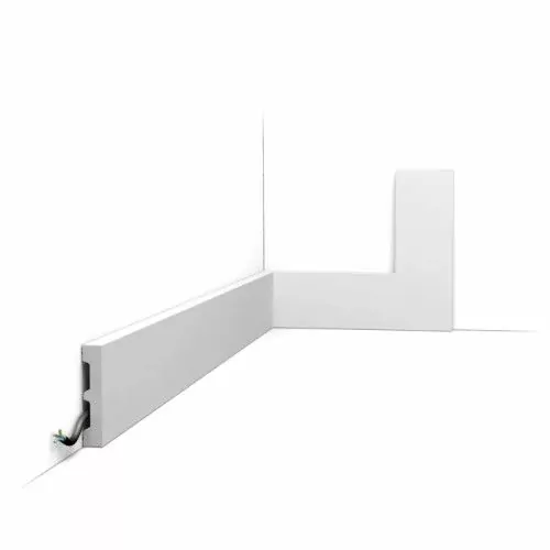 SX157-RAL9003 ORAC Battiscopa RAL9003 in Duropolymer L200 x H6,6 x L1,3 cm ORAC DECOR 1 - Cimaise Tableau 