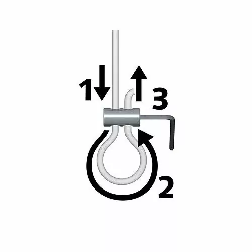 Loop Maker : creation de boucle avec le cable perlon ARTI TEQ 2 - Cimaise Tableau 