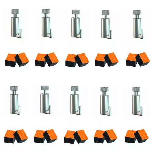 Pack of 10 Self-Locking Hooks 15 kg for 2 mm wires and rods. Cimaise Tableau 1 - Cimaise Tableau 