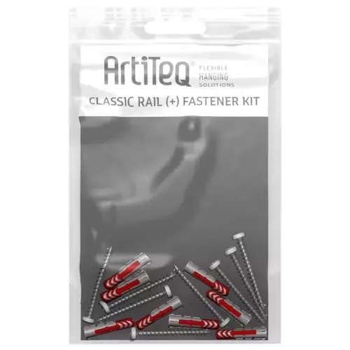 Jeu de 8 vis / chevilles Multimateriaux classic rail - fixation cimaise pour tableau artiteq ARTI TEQ 1 - Cimaise Tableau 