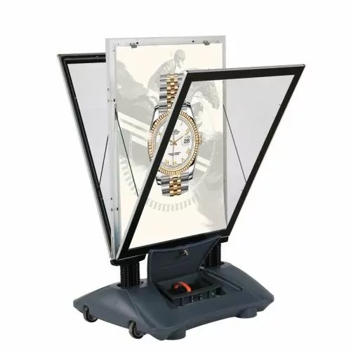 Stop trottoir Wind Pro A1, avec Ã©clairage Ã  LED et pied flotta M&T DISPLAYS 2 - Cimaise Tableau 