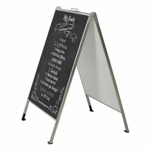 Stop trottoir Stainless steel chalk a-board M&T DISPLAYS 2 - Cimaise Tableau 