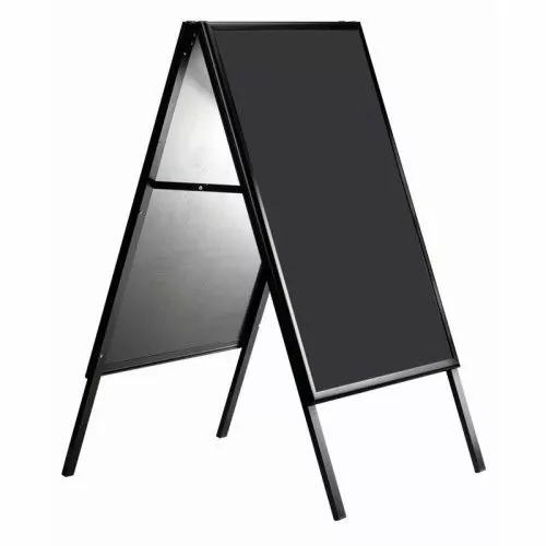 Chevalet de trottoir Click-a standard noir 600 x 800 mm M&T DISPLAYS 2 - Cimaise Tableau 