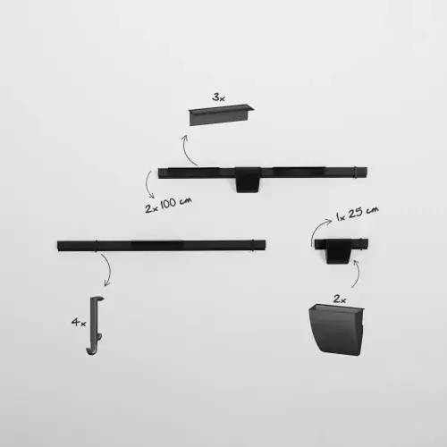 Info Rail Variation Set – set de présentation modulable ARTI TEQ 5 - Cimaise Tableau 